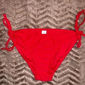 never worn// red bikini bottoms